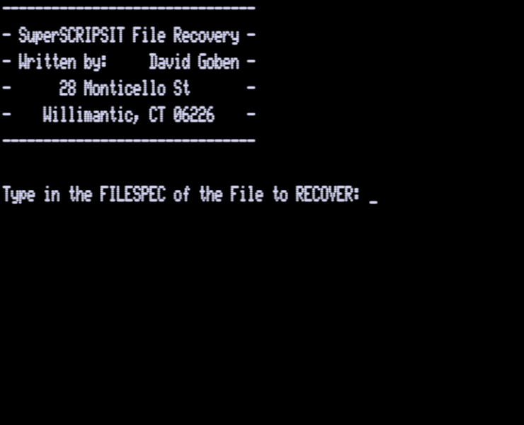 Screen shot